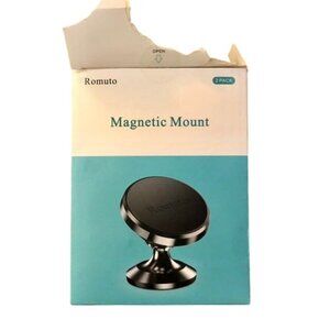 Romuto Magnetic Car Mount Cell Phone Holder Set of 2 New Open Box